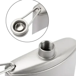SilverAnt Titanium Hip Flask & Funnel 500ml