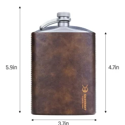 SilverAnt Titanium Hip Flask & Funnel 220ml