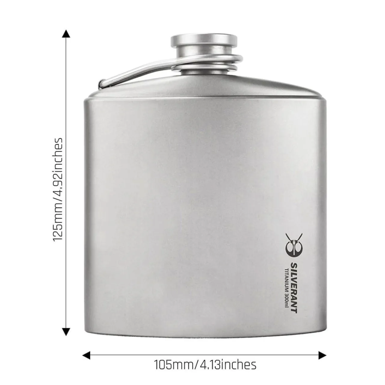 SilverAnt Titanium Hip Flask & Funnel 300ml