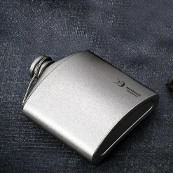 SilverAnt Titanium Hip Flask & Funnel 300ml