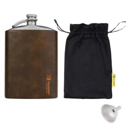 SilverAnt Titanium Hip Flask & Funnel 248ml