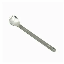 TOAKS Titanium Long Handle Spork with Polished Bowl