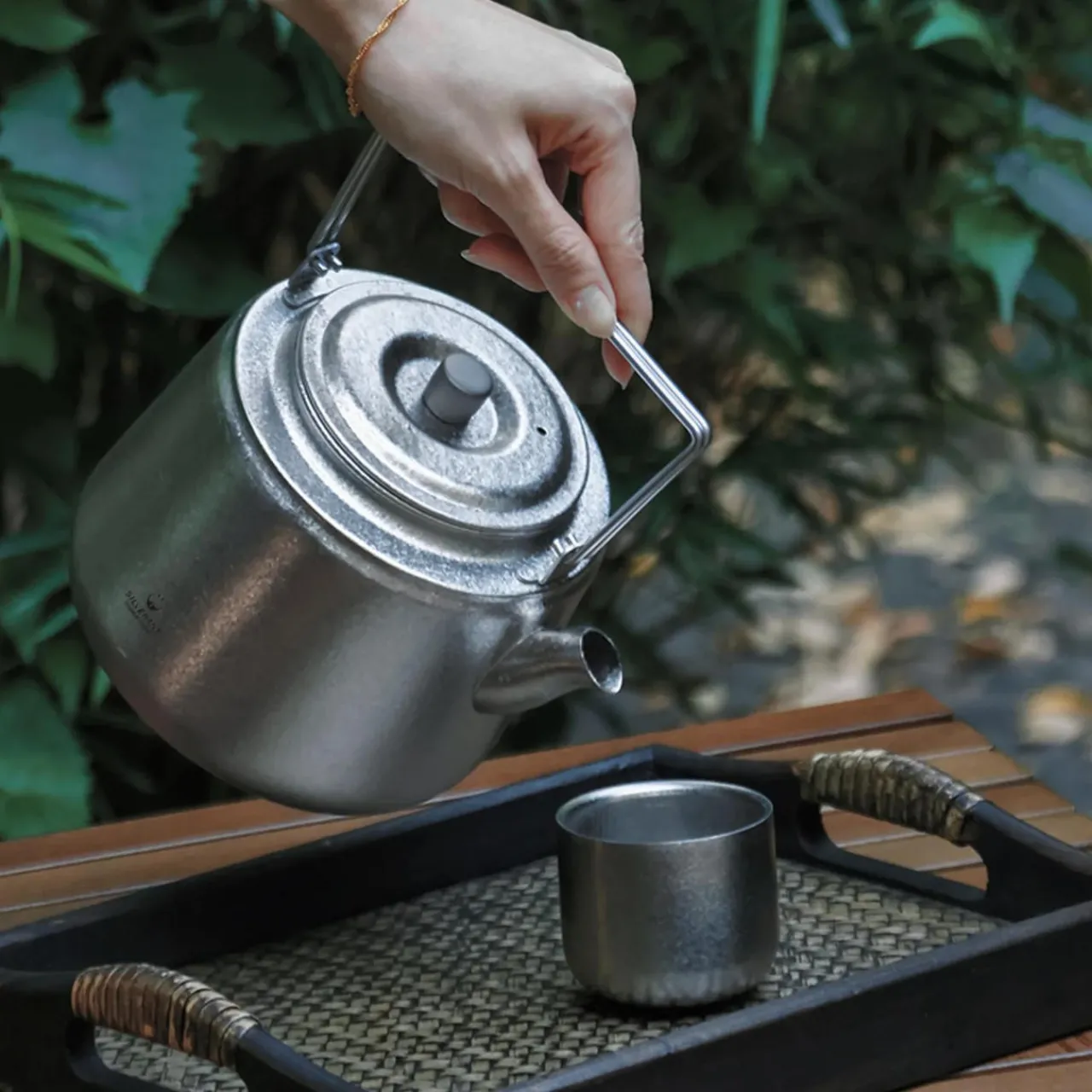 SilverAnt Titanium 900ml Bushcraft Kettle