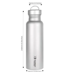 SilverAnt Titanium Water Bottle 800ml - Round