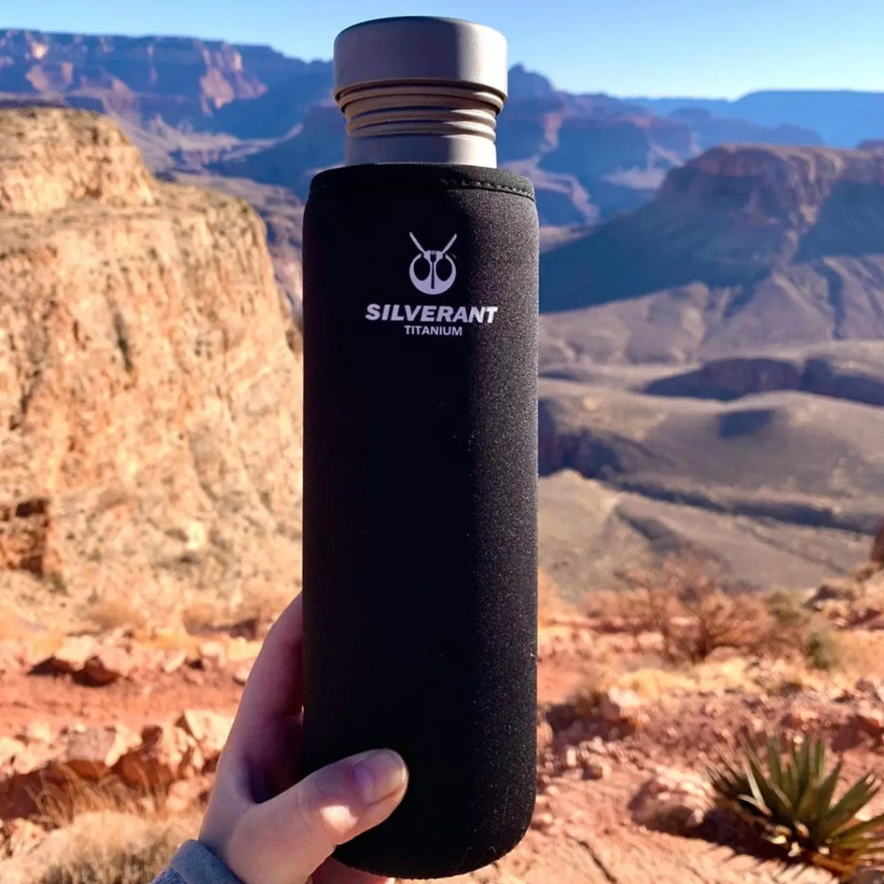 SilverAnt Titanium Water Bottle 800ml - Round