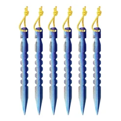 SilverAnt Titanium Y-Shape Tent Stakes - Medium 6 Pack