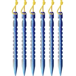 SilverAnt Titanium Y-Shape Tent Stakes - Long 6 Pack