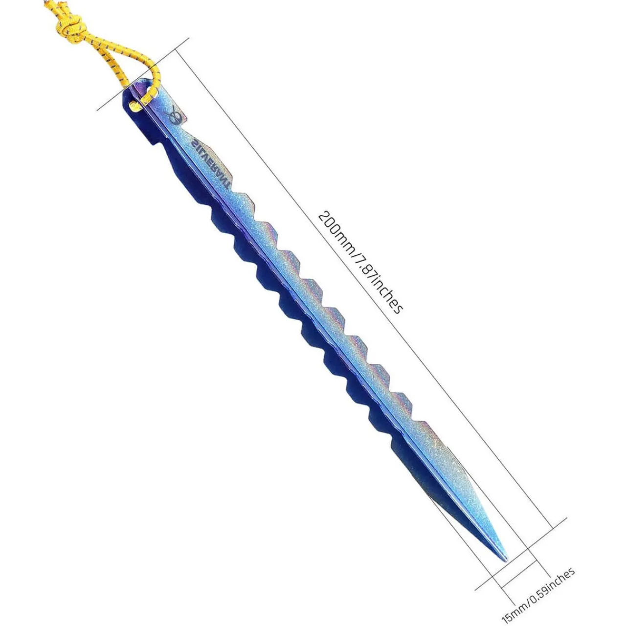 SilverAnt Titanium Y-Shape Tent Stakes - Long 6 Pack
