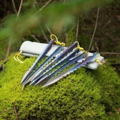 SilverAnt Titanium Y-Shape Tent Stakes - Long 6 Pack