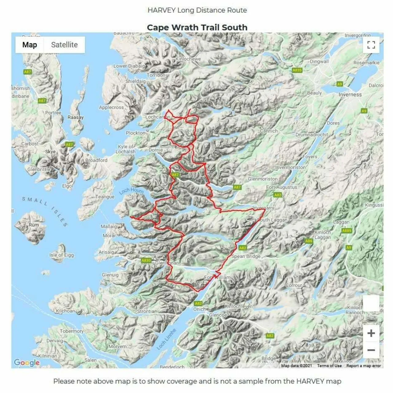 Harvey Maps Trail Map XT40 - Cape Wrath Trail South