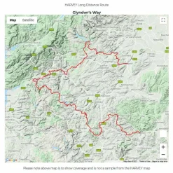 Harvey Maps Trail Map XT40 - Glyndwr's Way