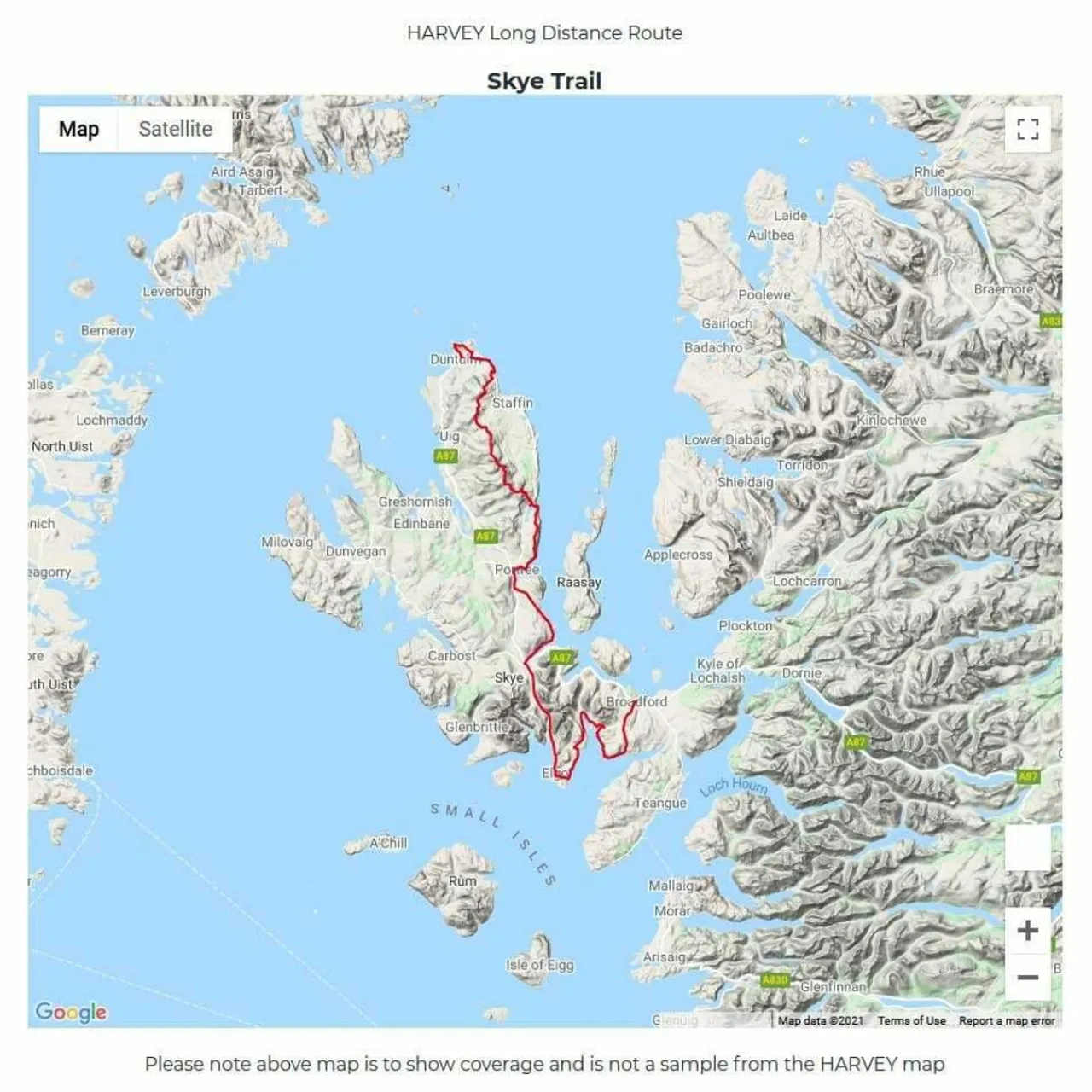 Harvey Maps Trail Map XT40 - Skye Trail