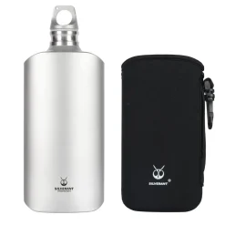 SilverAnt Ultralight Titanium Water Bottle 800ml - Slim