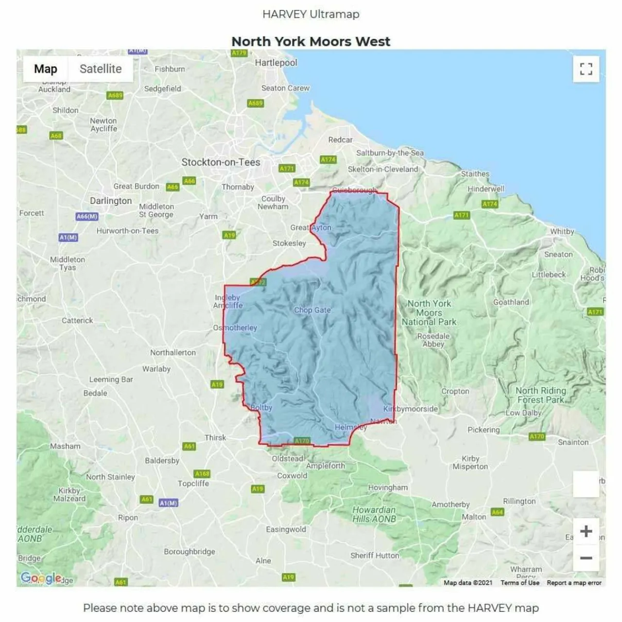 Harvey Maps UltraMap XT40 - North York Moors West