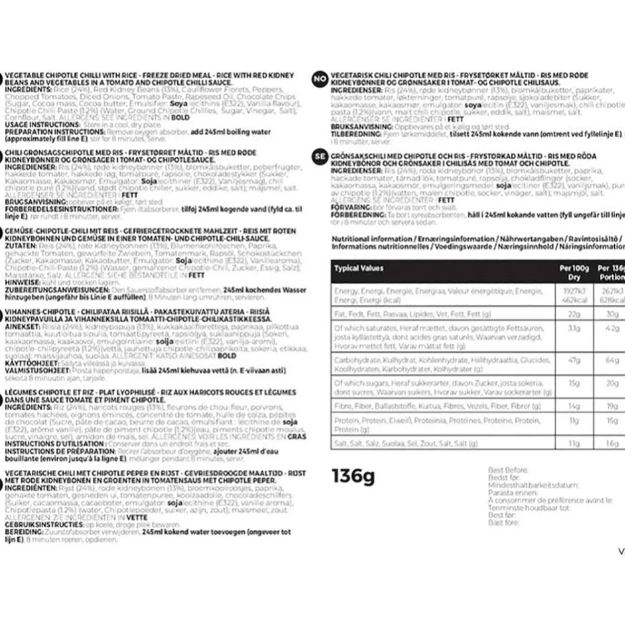 Summit to Eat Vegetable Chipotle Chilli with Rice