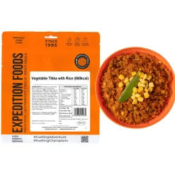 Expedition Foods Vegetable Tikka with Rice (High Energy Serving)