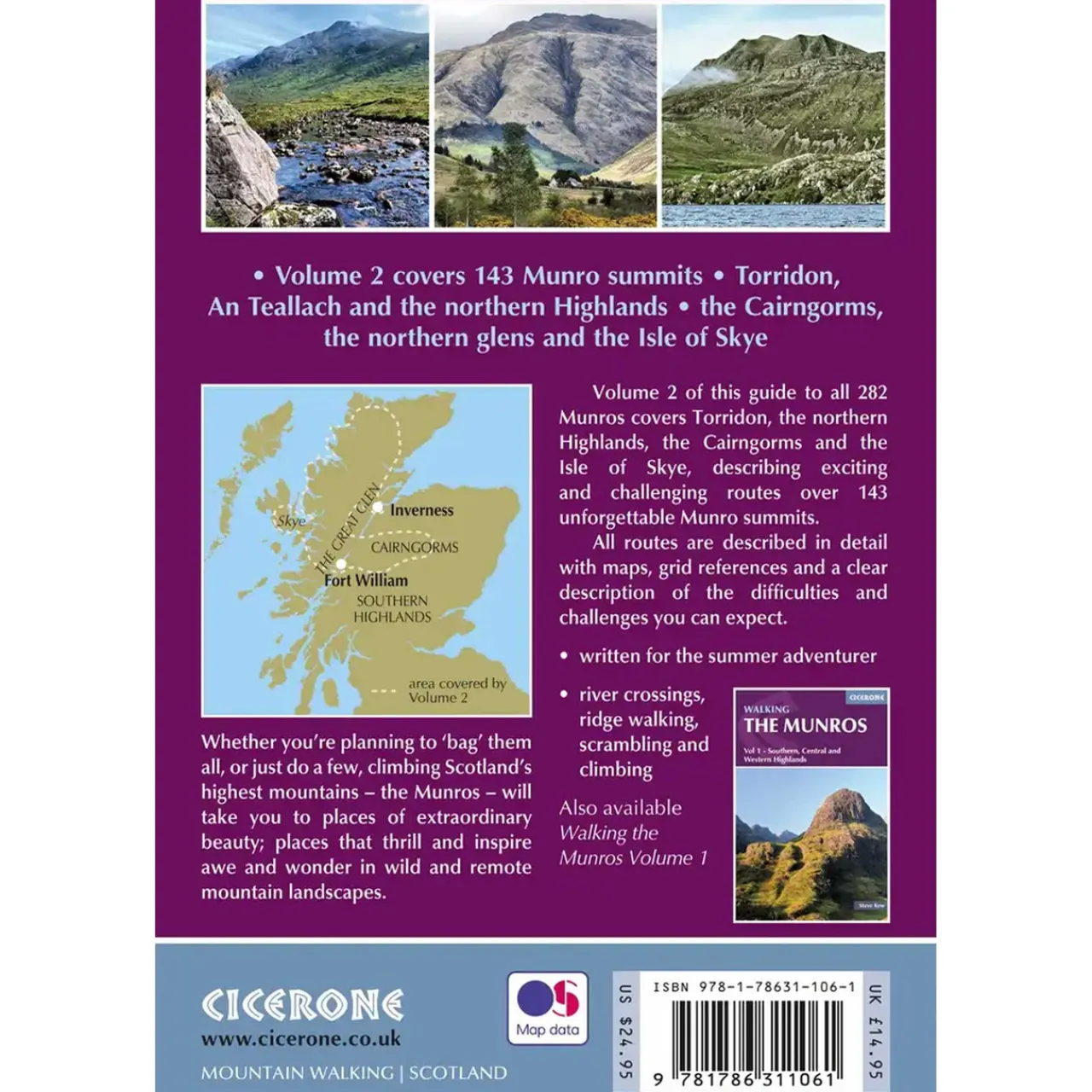 Cicerone Walking the Munros Vol 2 - Northern Highlands and the Cairngorms 2024