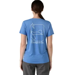 Women Patagonia Womens Capilene Cool Daily Graphic Shirt - Waters - Past Season Colours