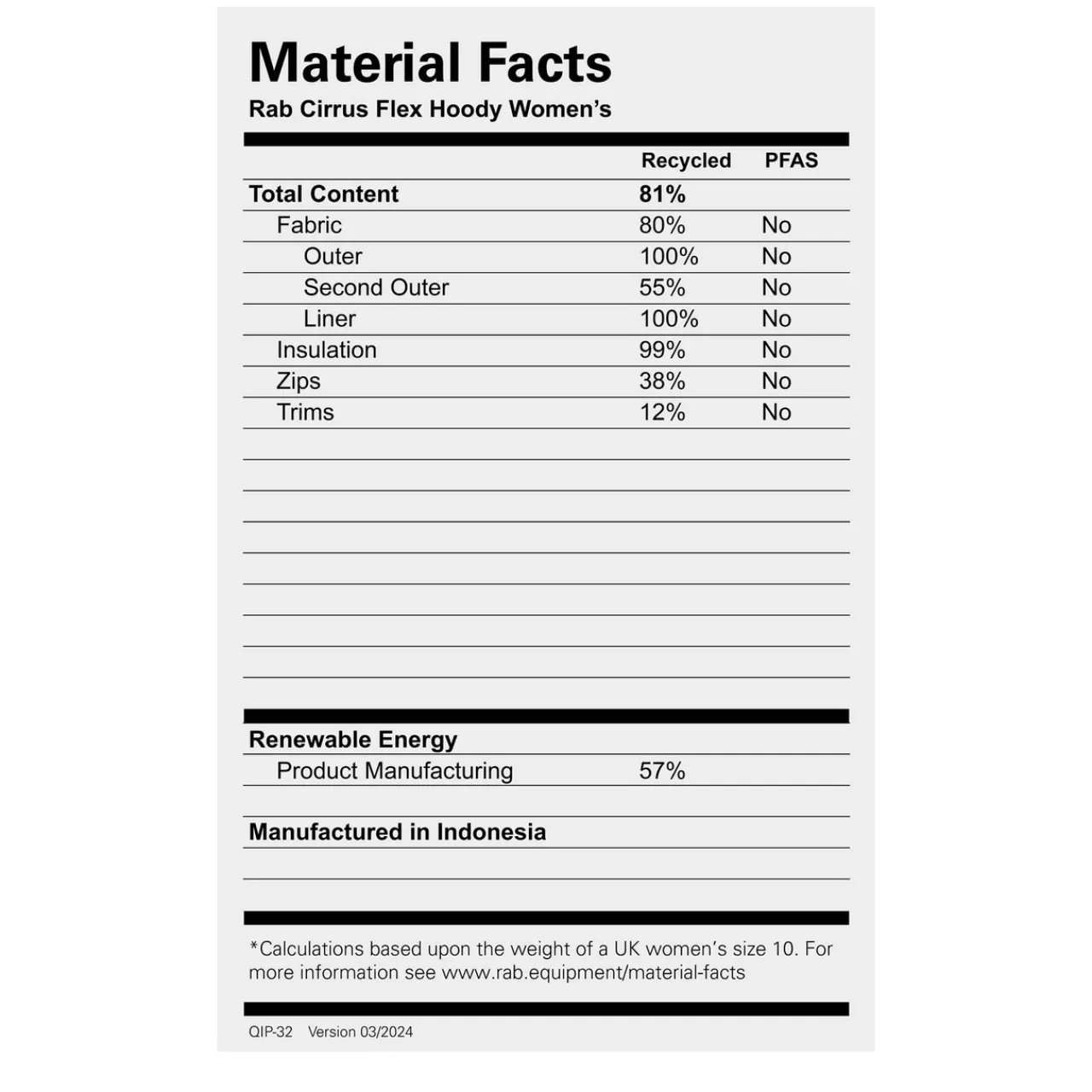 Women Rab Womens Cirrus Flex Insulated Hoody