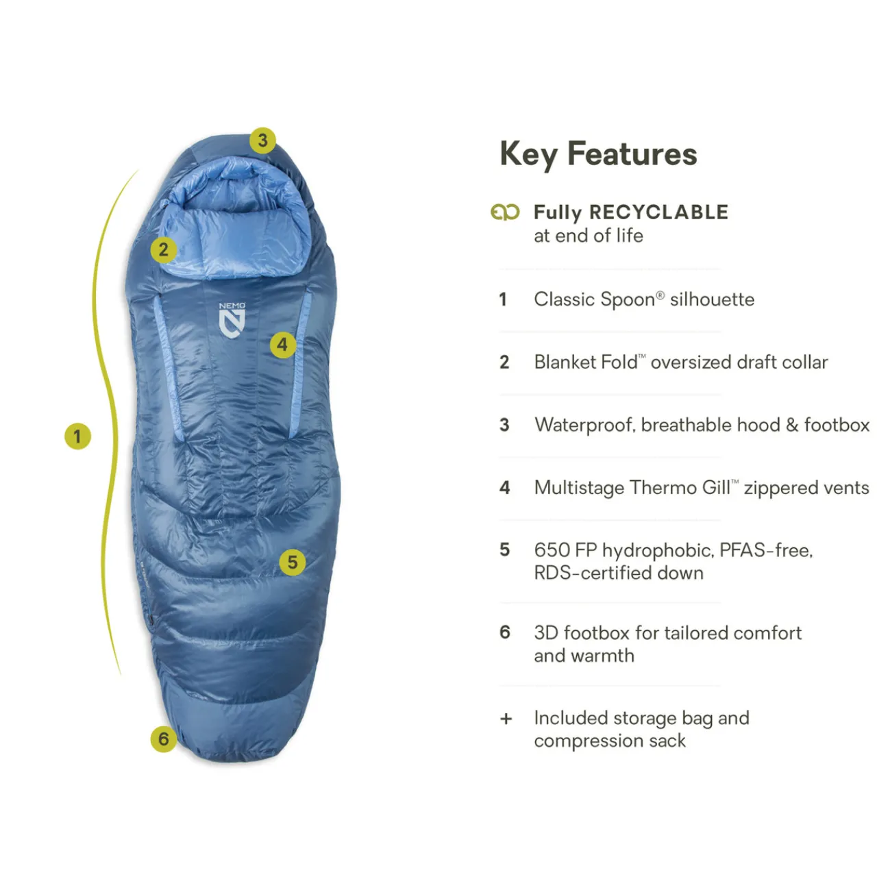 Nemo Womens Disco 30F Down Sleeping Bag