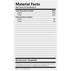 Women Rab Womens Force LS Tee