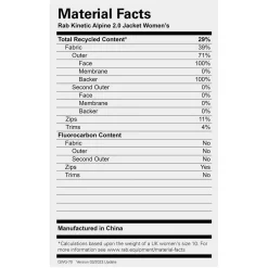 Women Rab Womens Kinetic Alpine 2.0 Jacket - Past Season Colours