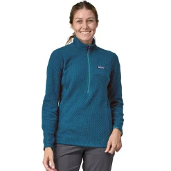 Women Patagonia Womens R1 Air Zip Neck