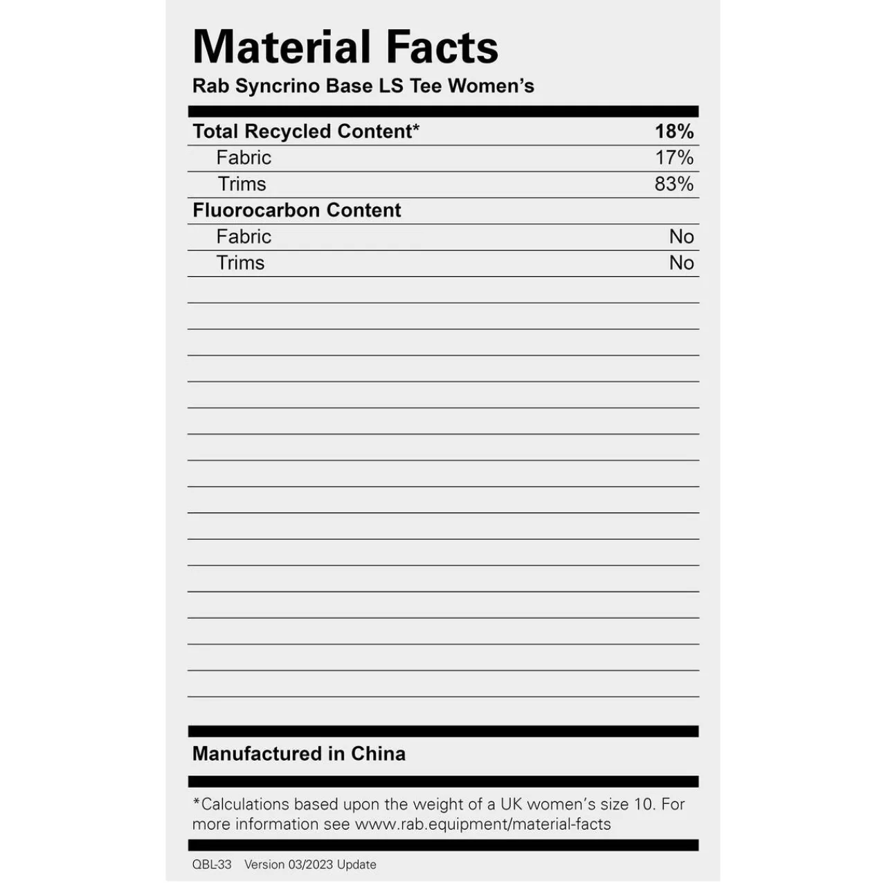 Women Rab Womens Syncrino Base LS Tee